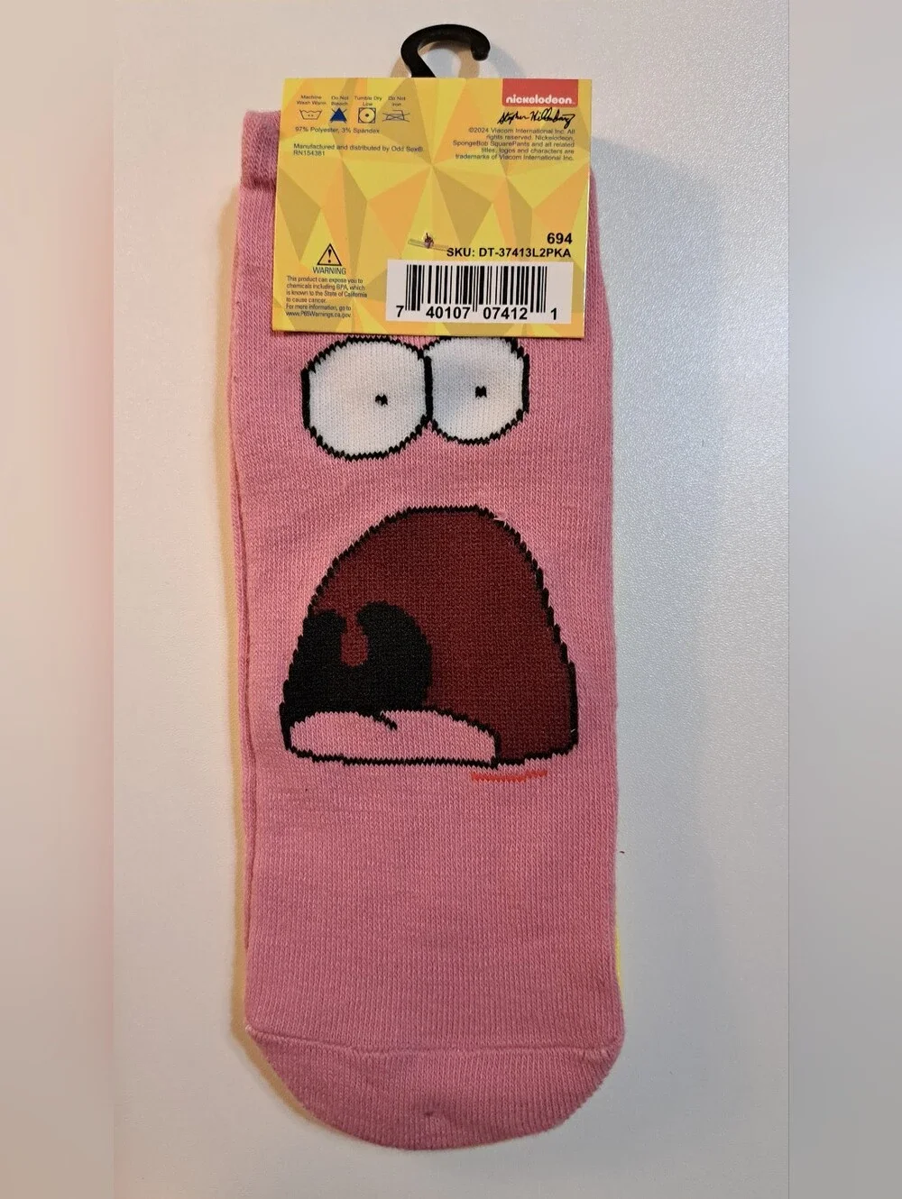 Nickelodeon SpongeBob SquarePants 2-Pack Ankle Socks Set